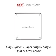 E&Q Duvet Cover White / Quilt Cover / White Comforter Cover / King Queen Duvet Cover / Sarung Selimu