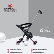 Exotic toys ART NO: ET-LW001-1 up to 25 kg | Tricycle stroller | Exotic black series baby stroller