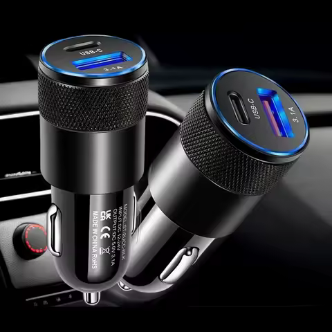 USB Type C Car Charger 68W PD Fast Charging - Compatible with iPhone & Samsung