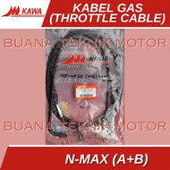 Throttle Cable for N-MAX (2DP) motorbikes [2DP-WF631-A+B] Kawa Brand