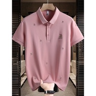 Summer Lapel Short-Sleeved T-Shirt Top ins New Style Casual POLO Shirt Men's Street Wear Epaulette B