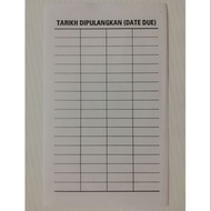 Slip Pulang (Date Due) 100 keping