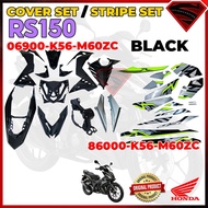 100% ORIGINAL HONDA RS RS150 V1 RS150R RS 150 COVERSET COVER SET / STRIPE SET BLACK 06900-K56-M60ZC / 86000-K56-M60ZC