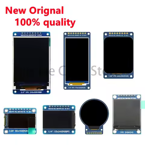 1Pcs 0.96/1.14/1.28/1.3/1.54/1.69/1.9/2.0 inch IPS TFT LCD OLED Display Module for ardunio raspberry