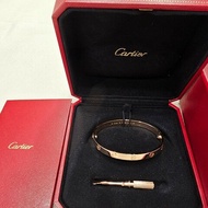 Cartier Love 手環(玫瑰金.寬版.18號)