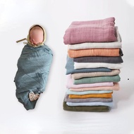 นำมา70% ผ้าห่มผ้าฝ้ายห่อตัวทารก30% ไม้ไผ่ขนาด120*120ซม. ผ้าห่มผ้ามัสลินสำหรับผ้ากันอาเจียนผ้าห่อทารกแรกเกิดผ้าขนหนูเอี๊ยมทารกเด็กดี