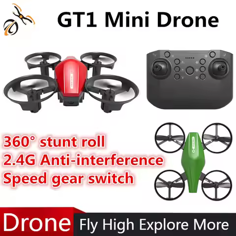 GT1 Mini Drone Remote Control Airplane Model Four-axis 2.4G Flying Portable RC Stunt Aircraft Boys G