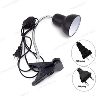 Adjustable E27 Light Bulb Base Flexible Desk Lamp Holder Socket Desk Clip On Off Switch EU US Plug f