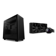 NZXT H7 Flow - CM-H71FB-01 - ATX Mid Tower PC Gaming Case - Front I/O USB Type-C Port & Kraken 240 -