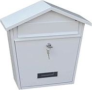 Stainless Steel Mailbox European Style Modern Post Box Wall Mounted Clamshell Drop Box with Reinforc