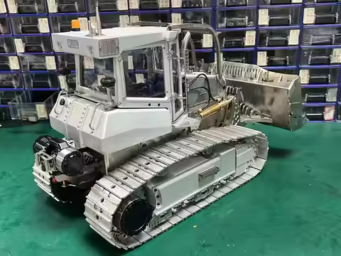 1/14 New LESU Aoue-850K RC Metal Hydraulic Bulldozer Dozer Model Controlled Construction Trucks Kit 