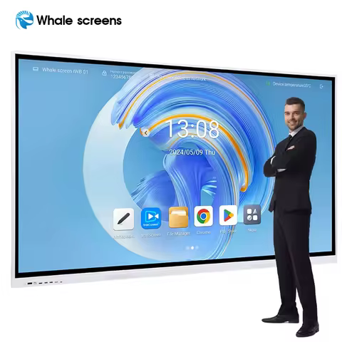 75 inch Interactive Touch Screen Education Board OPS Flat Panel LED 4K Smart Board Android Windows f