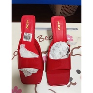 4-Inch High Heels ALDO Brand Shiny Leather Red New Size 41
