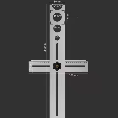 Marble Hole Cutter Ceramic Tile Punching Tool Measuring Range 300mm Precision Template Guide 25/40/4