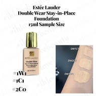 Estée Lauder Double Wear Stay-in-Place Foundation 雅詩蘭黛持妝粉底液 15ml Sample Size #DW粉底液 #1W1 #1C1 #2C0