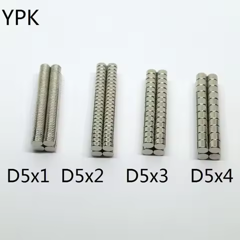 500PCS/LOT Disc NdFeB Magnet 5*1 5*2 5*3 5*4 Strong N35 Round Speaker Permanent Neodymium Magnets 5x