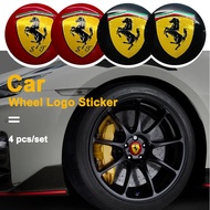 4pcs 56mm Emblem Sticker Car Wheel Center Hub Metal Cap For Ferrari SF90 Stradale SF90Spider 296 GTB