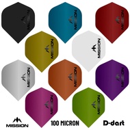 Mission Dart Flights - STANDARD MATT MISSION LOGO 100 Micron Darts Flight (SAYAP ARROW)