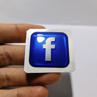 FACEBOOK LOGO Flexible embossed sticker Emblem