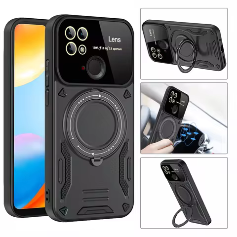 For Xiaomi Redmi 10C Case Ring Stand Armor Shockproof Case For Redmi 10C 10 C Magsafe Wireless Charg