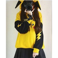 Pika Pika Sweater Jaket Pikachu Pokemon Jaket Lucu Kawaii Imut Anime Cosplay
