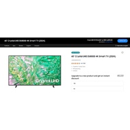 SAMSUNG 55''/ 65" / 75'' / 85'' Crystal UHD DU8000 4K Smart TV (2024) UA65DU8000 UA75DU8000 UA85DU80