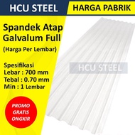 Spandek Atap Galvalum 0.70 mm x Ef 700 mm Plat Galvalum Full Per 1 Lembar