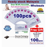 100pcs Pregnancy test 10mIU UPT Ujian kehamilan HCG + 100pcs Free Urine cups