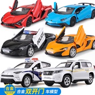 Lamborghini aloi model kereta polis simulasi kereta model kereta sukan kereta mainan kanak-kanak hia