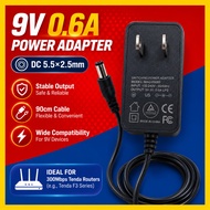9V 0.6A DC 5.5×2.5mm Power Adapter Charger for Router Modem CCTV Power Supply