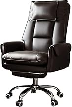 GSSKIME Office Chair, Adjustable Computer Chair, Ergonomic Desk Chair, Back PC Computer Desk Office Chair - 360 Swivel, Headrest Pillow, Padded Armrests with Footrest Recliner (Black) (A-84)