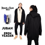 JUBAH HOODE JACKET Attack on titan aot snk Zipper Eren Yeager