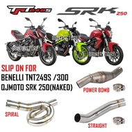 BENELLI TNT 249S/TNT300 TNT249S TNT 300 QJMOTO SRK250 SRK 250 EXHAUST SLIP ON Middle Pipe Link QJ MO