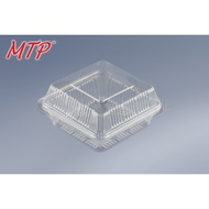 MTP CS-02L Plastic Clear Container Hamburger Box with Lock (500pcs)