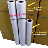 Linen Paper Roll A0 / A1 Size
