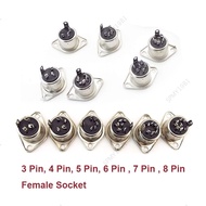 Computer Keyboard Plug 3P 4P 5P 6P 7P 8P DIN S Terminal Connector Female Socket MounTerminal Connect