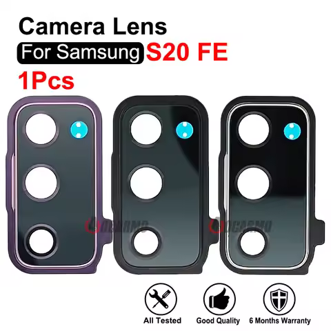 For Samsung Galaxy S20 FE S20fe Rear Lens Black Silver Blue Orange Red Purple Back Camera Lens With 