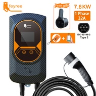 feyree EV Charger Type 2 Wall Charger EV ที่ชาร์จรถไฟฟ้า Wallmounted สถานีชาร์จ APP Wallbox 7KW 11kw