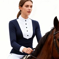 Spring Summer Long-Sleeved Equestrian T-Shirt Cycling Top Blouse Cycling Clothing Equestrian Clothin
