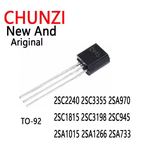 100Pcs New Original C1815 C3198 C945 A1015 A1266 A733 TO-92 2SC2240 2SC3355 2SA970 2SC1815 2SC3198 2