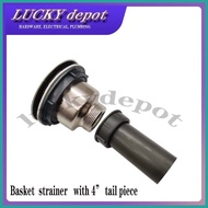 ➠ ◰ ⇨ KITCHEN SINK BASKET STRAINER W/ 4" TAIL PIECE ECQ