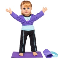 5 pc Yoga Outfit- 18" Doll Clothes & Accessories Compatible w American Girl Doll- Pilates Fitness Se