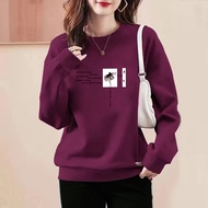 เสื้อสเวตเตอร์คอตั้งแขนยาวทรงหลวมสไตล์เกาหลีสำหรับผู้หญิงในฤดูใบไม้ร่วงและฤดูหนาว เสื้อคลุมกันหนาวแบ