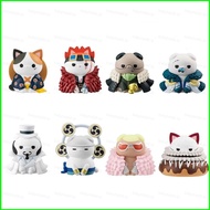 B4 8pcs One Piece Action Figure Cat Luffy Doflamingo Enel Kid Lucci Sir Crocodile Model Dolls Toys F