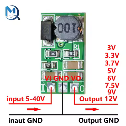 DC-DC DC 5-40V to 3V 3.3V 3.7V 5V 6V 7.5V 9V 12V 1A Buck Step Down Converter Module Voltage Regulato