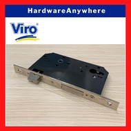 VIRO Mortise Lock Latch and deadbolt 70mm - Nickel Plated Steel - Chrome finish - Square corners [Made in Italy]