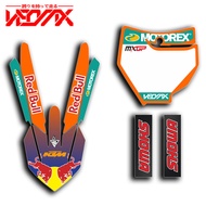 FRONT FENDER DECAL STICKER AND NUMBER PLATE KTM 250 FREE ADD NAME AND NUMBER