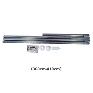 IDECO 78cm - 418cm Stainless Steel Telescopic Curtain Rod Bathroom Rod Tulle Curtain Rod Towel Rack