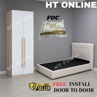 [HT ONLINE] SIAP PASANG Saiz 3 Kaki Pakej Mampu Milik / Affordable Packages / Wardrobe / Katil / Bed
