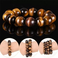 6/8/10/12/14/16mm Natural Stone Tiger Eye Lucky Bless Beads Unisex For Jewelry DIY Bracelet Bangle